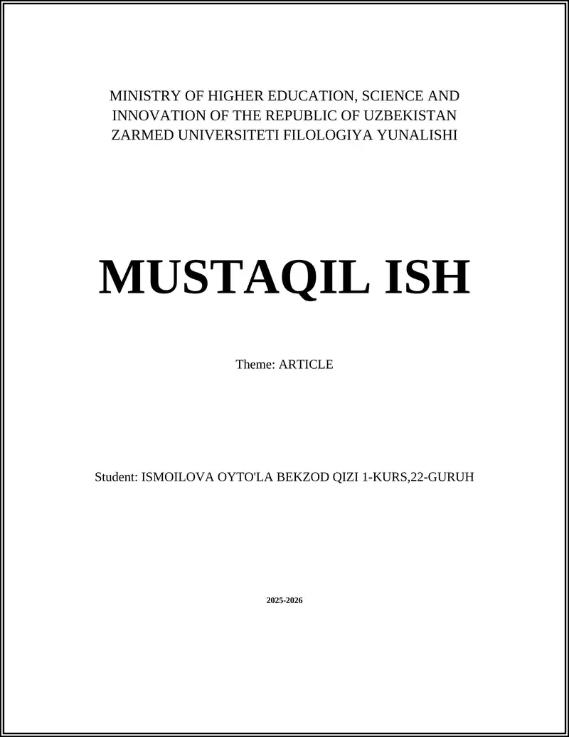ZARMED UNIVERSITETI FILOLOGIYA YUNALISHI