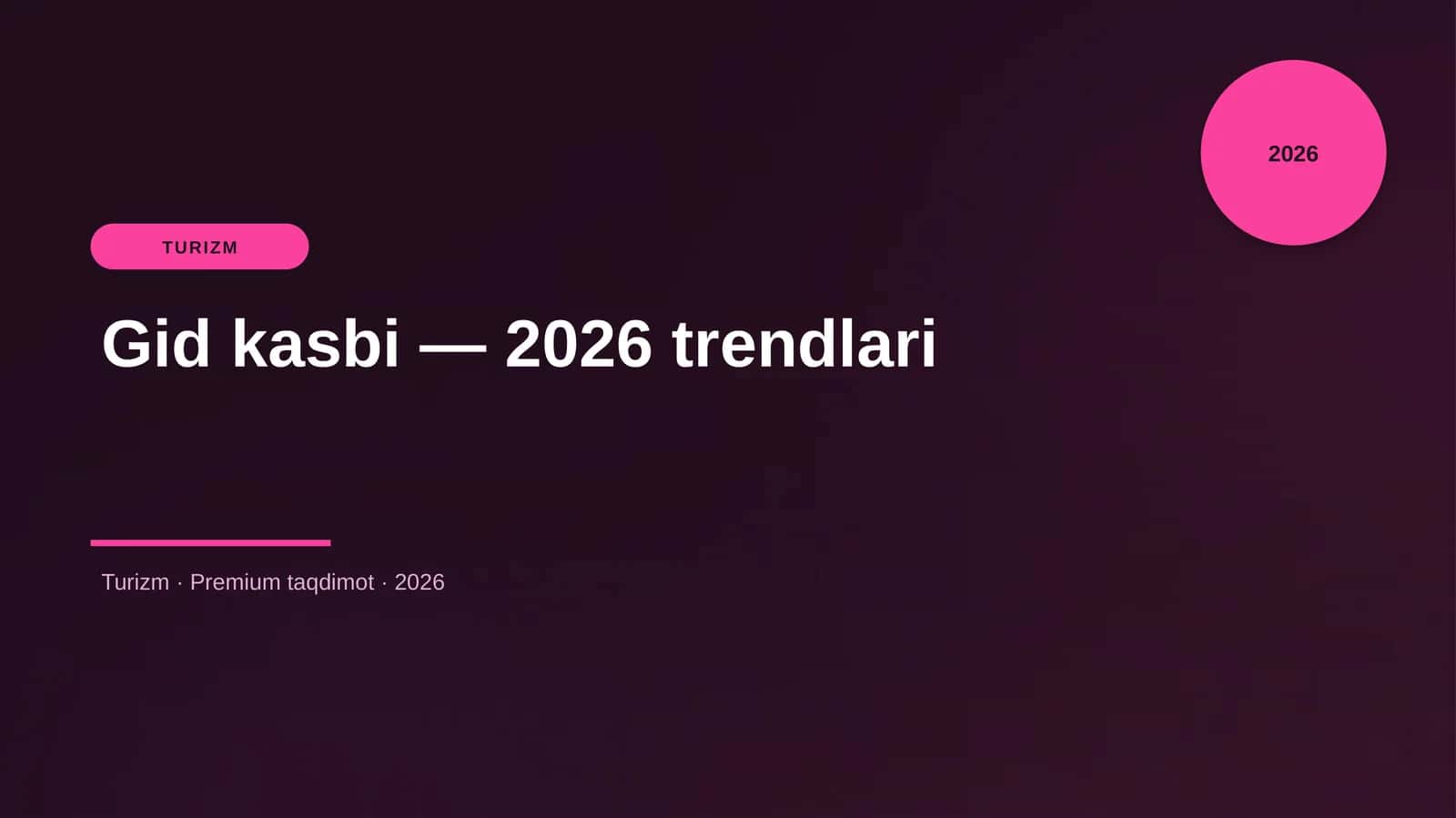Gid kasbi — 2026 trendlari