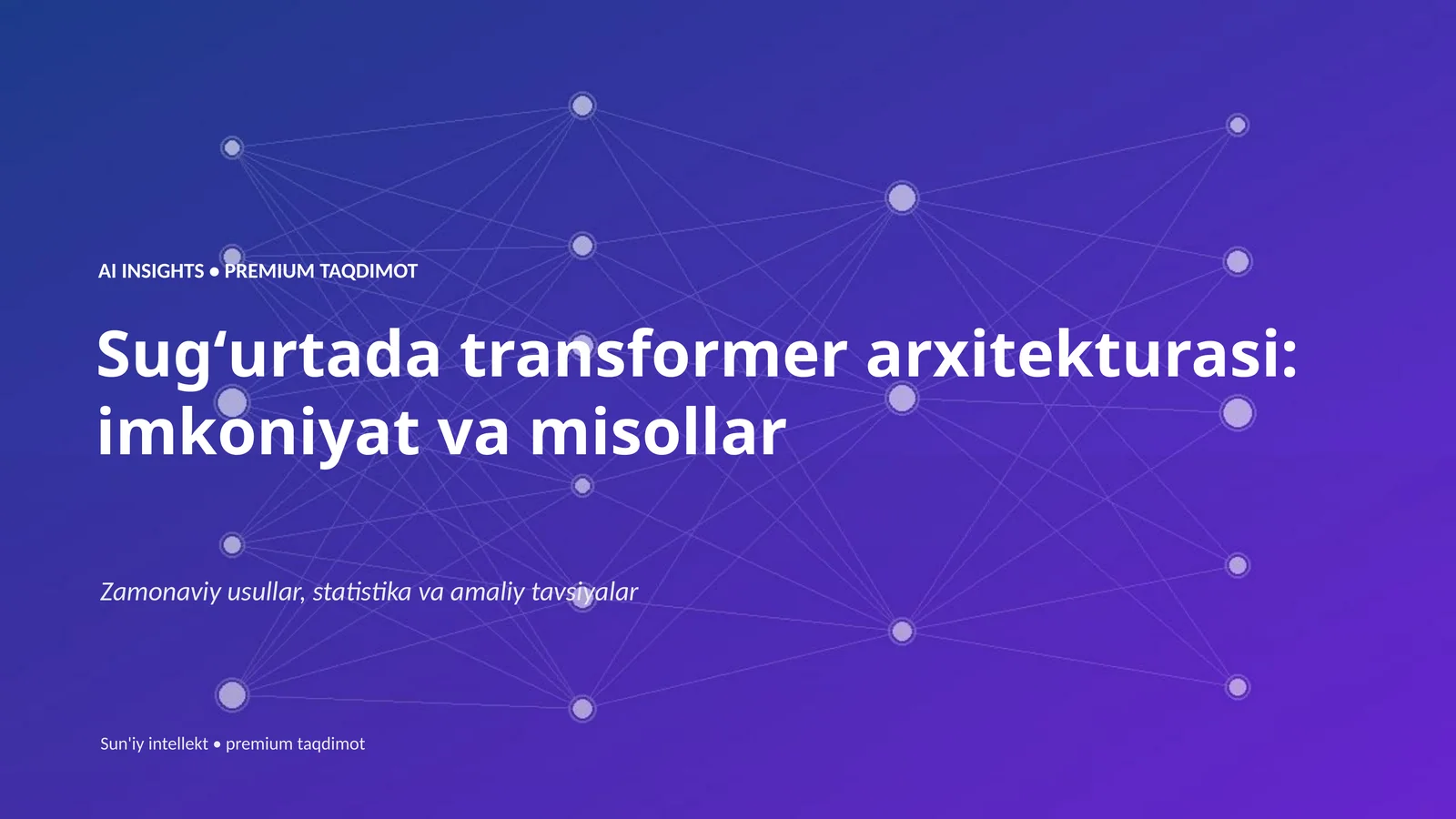 AI INSIGHTS • PREMIUM TAQDIMOT