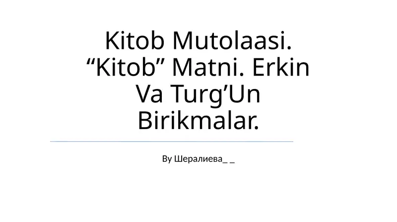 Kitob Mutolaasi