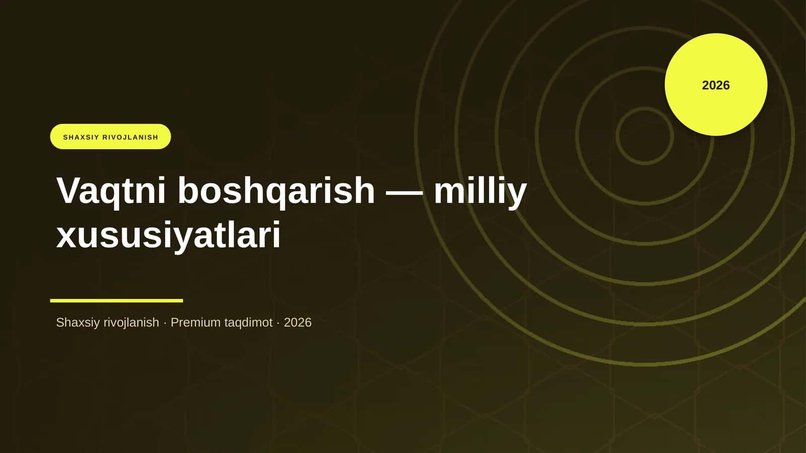 Vaqtni boshqarish — milliy xususiyatlari