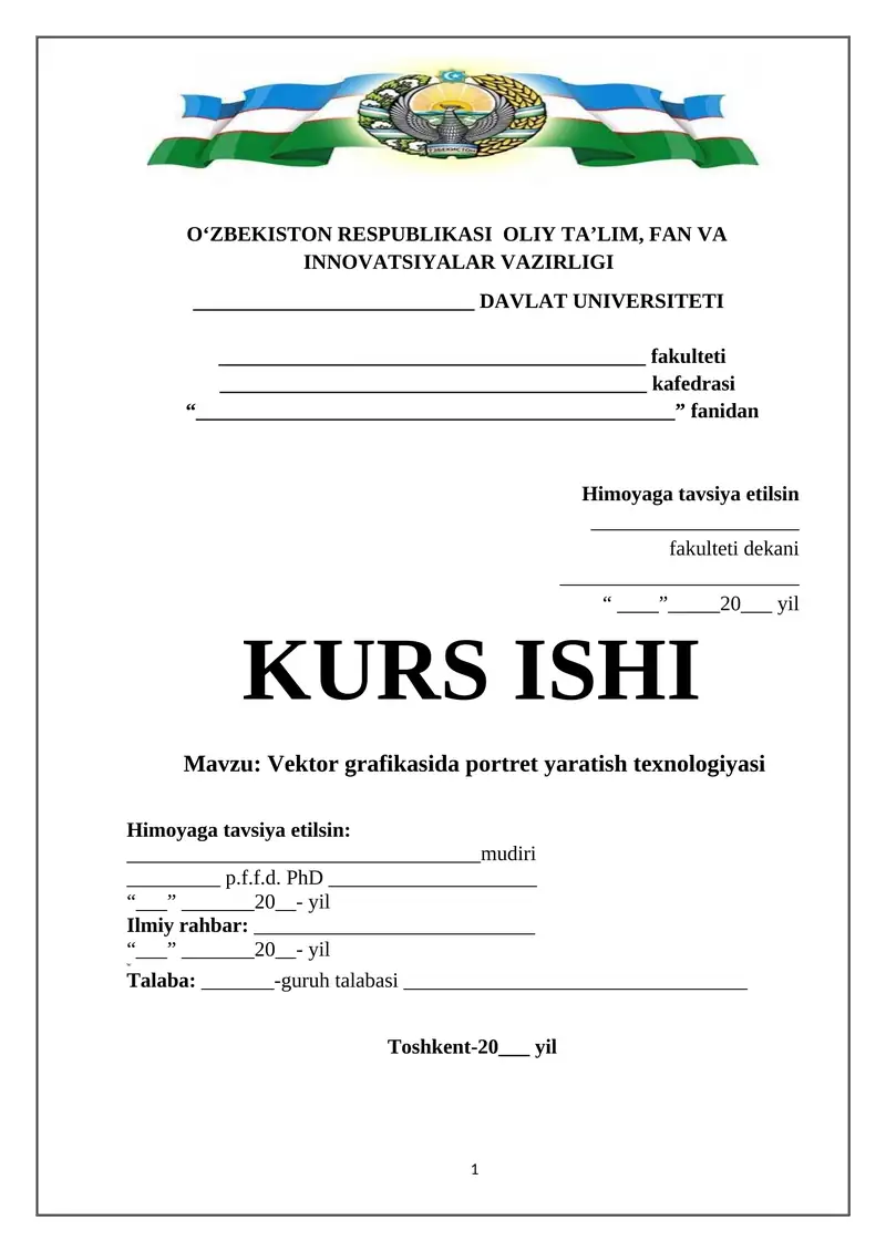 Vektor grafikasida portret yaratish texnologiyasi