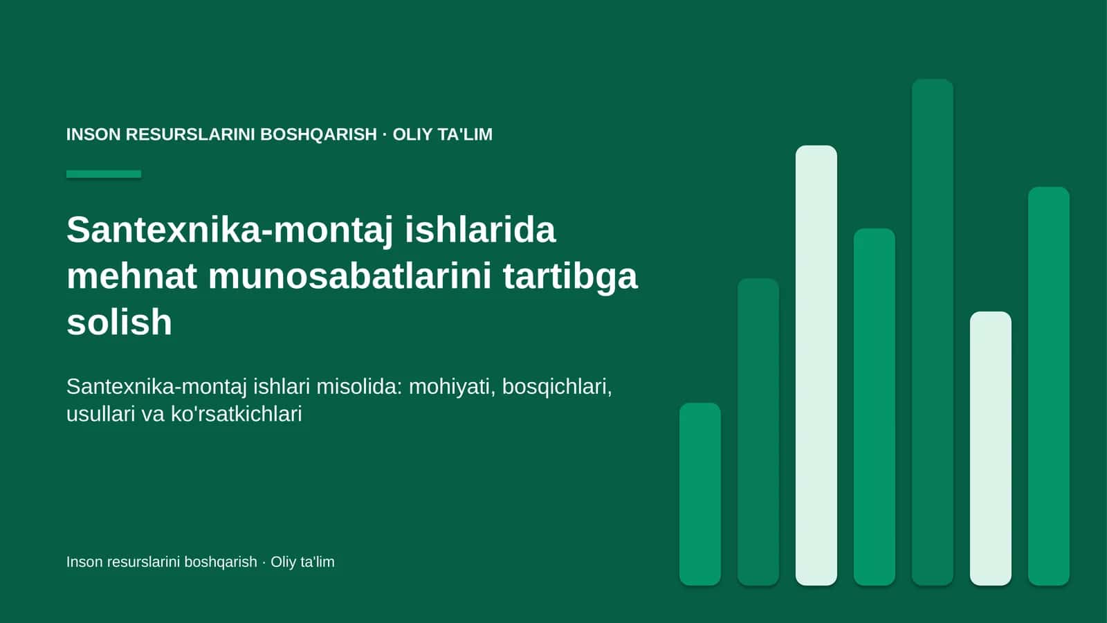 santexnika montaj ishlarida mehnat munosabatlarini tartibga solish 9479