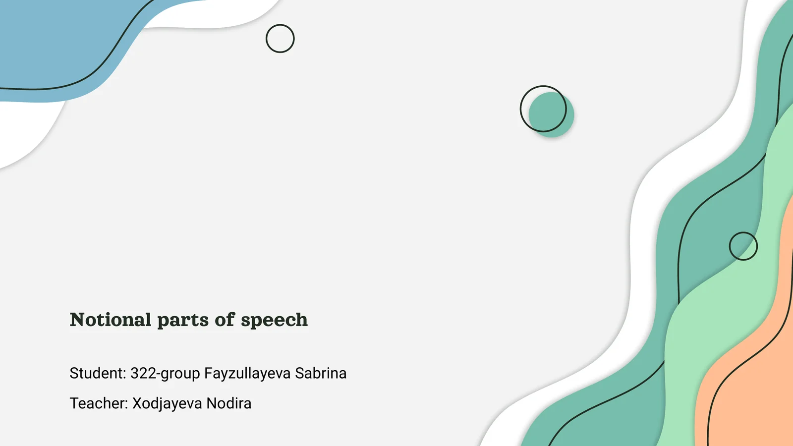 Notional parts of speech