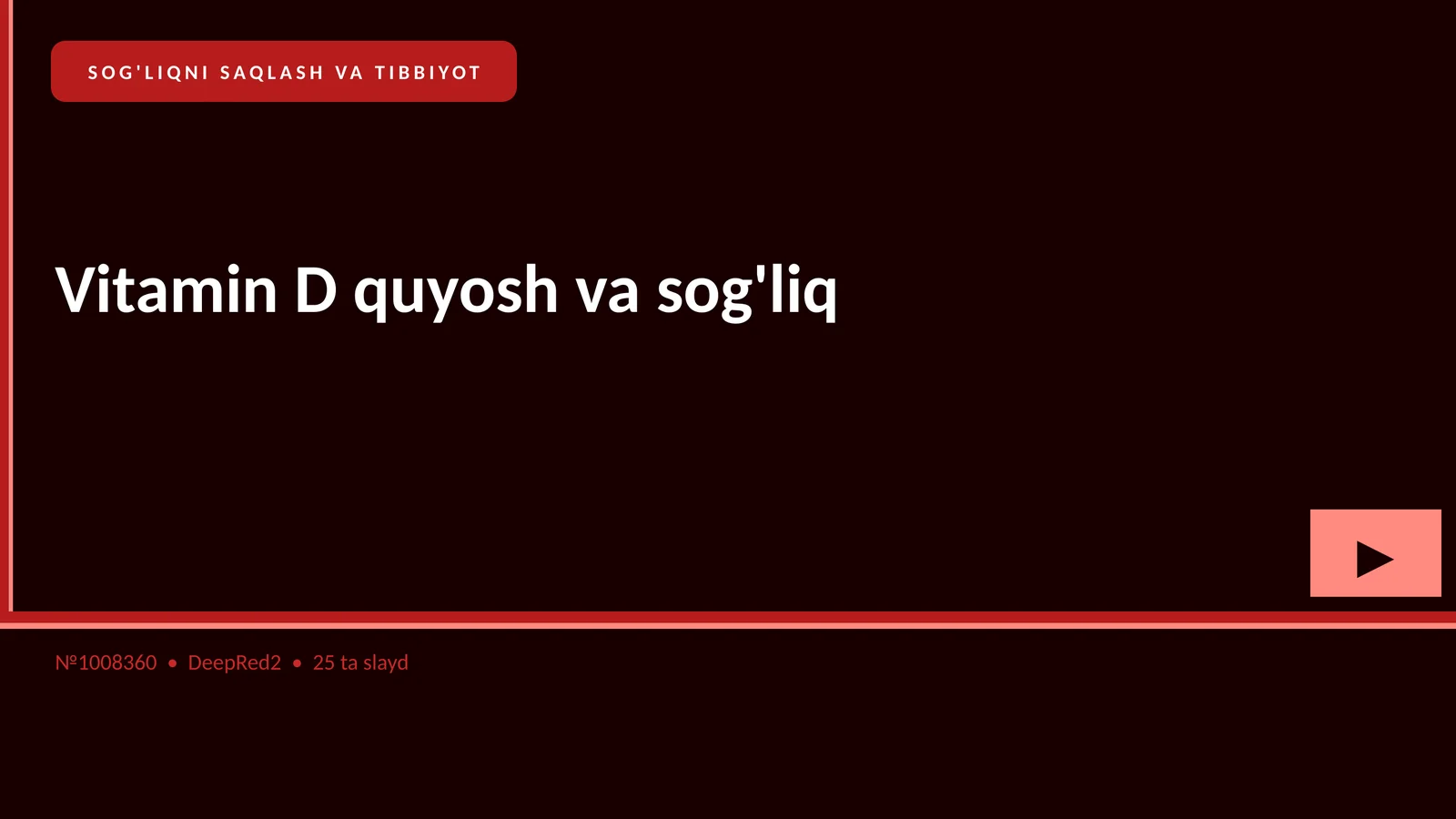 Vitamin D quyosh va sog'liq