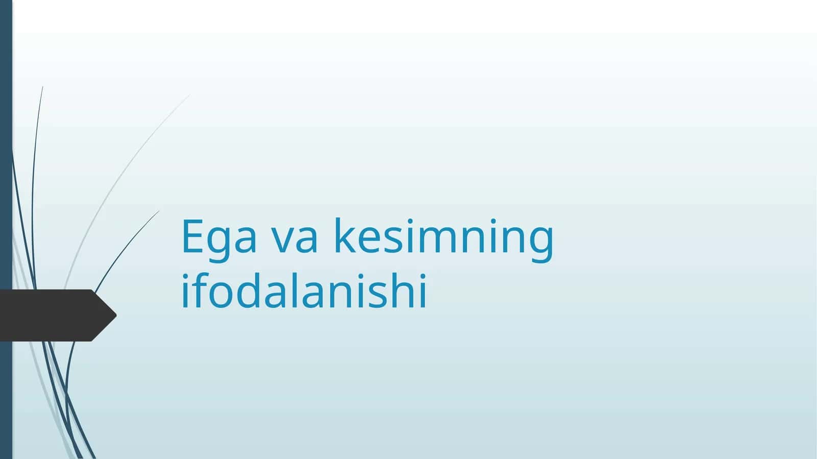Ega va kesimning ifodalanishi