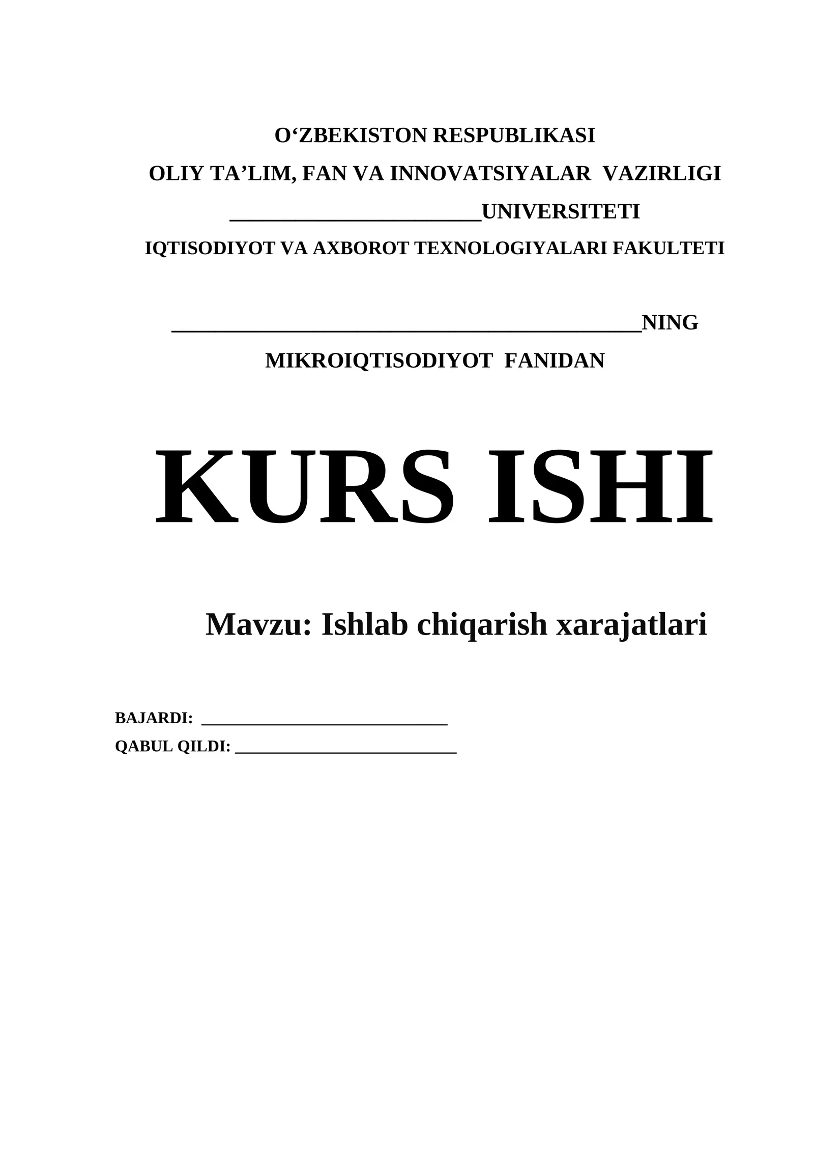 Ishlab chiqarish xarajatlari
