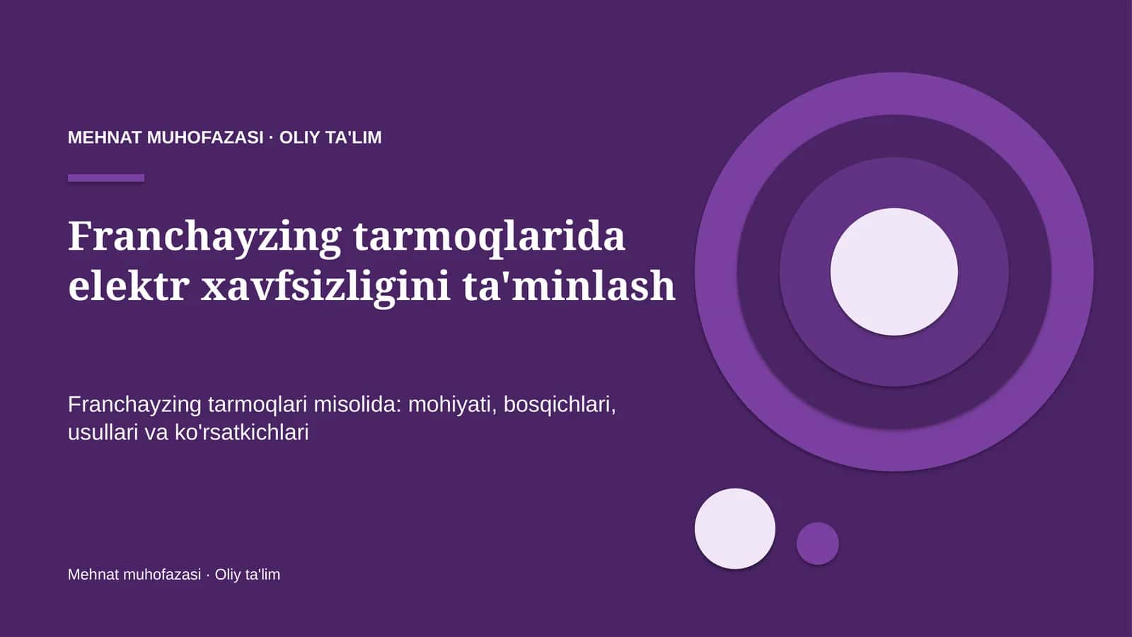 franchayzing tarmoqlarida elektr xavfsizligini ta'minlash 1406