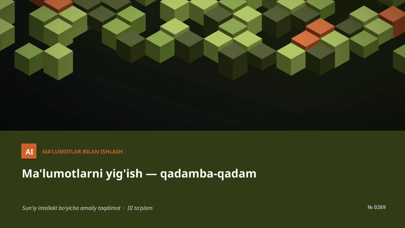 AI MA'LUMOTLAR BILAN ISHLASH