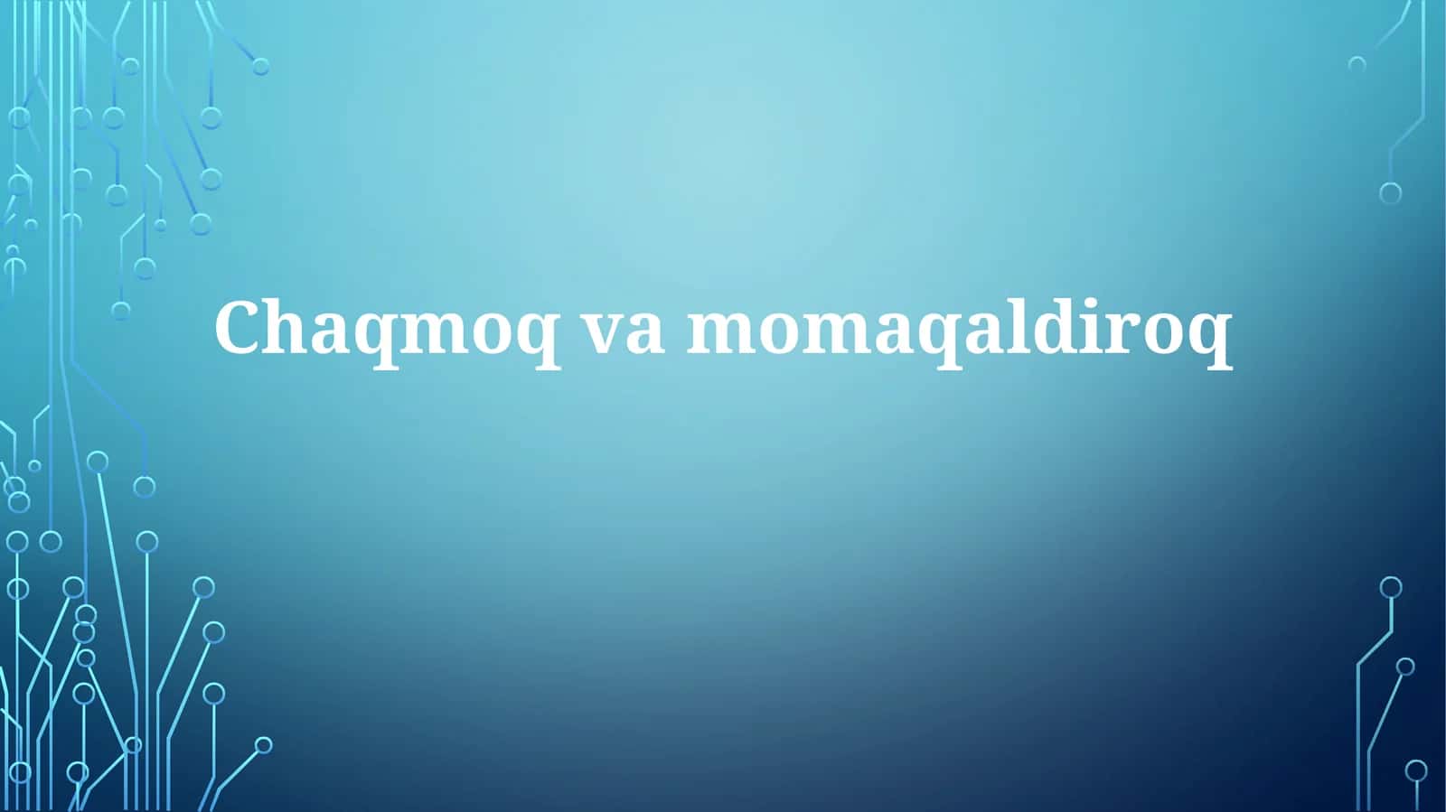 Chaqmoq va momaqaldiroq
