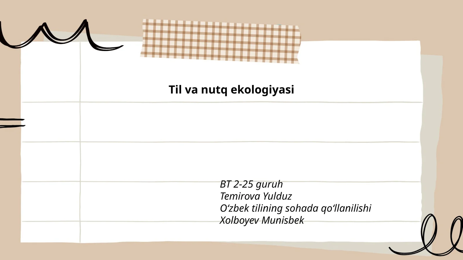 Til va nutq ekologiyasi
