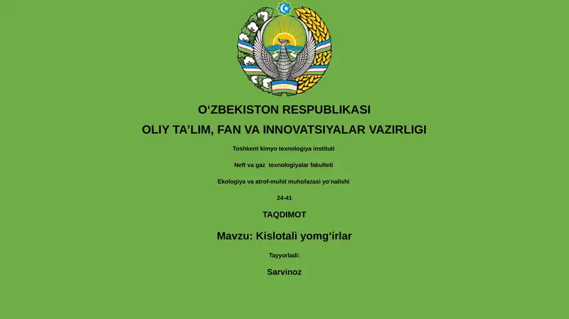 Kislotali yomgʻirlar