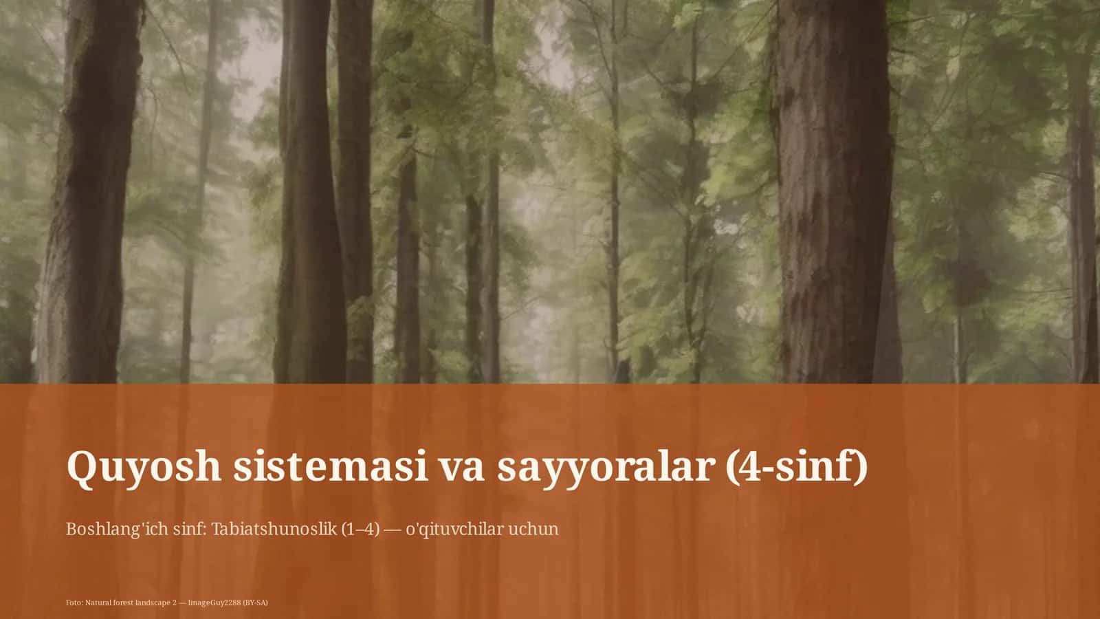 Quyosh sistemasi va sayyoralar (4-sinf)