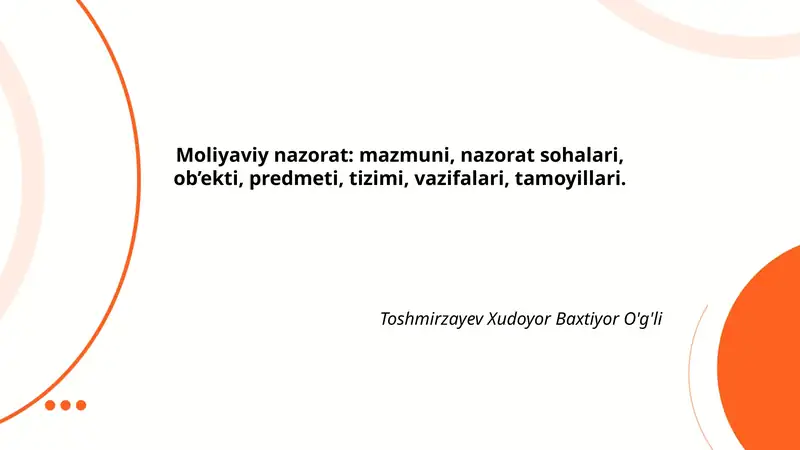 Moliyaviy nazorat