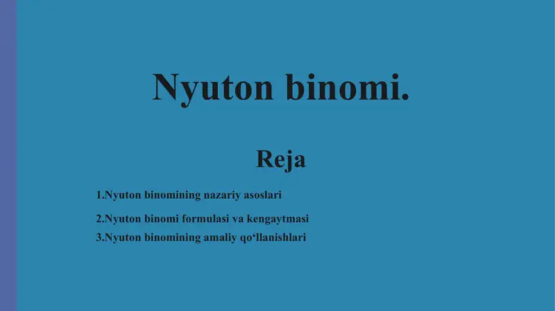 Nyuton binomi