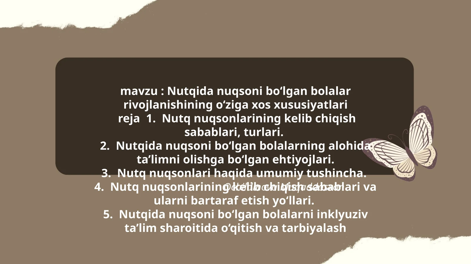 Nutqida nuqsoni bo‘lgan bolalar rivojlanishining o‘ziga xos xususiyatlari
