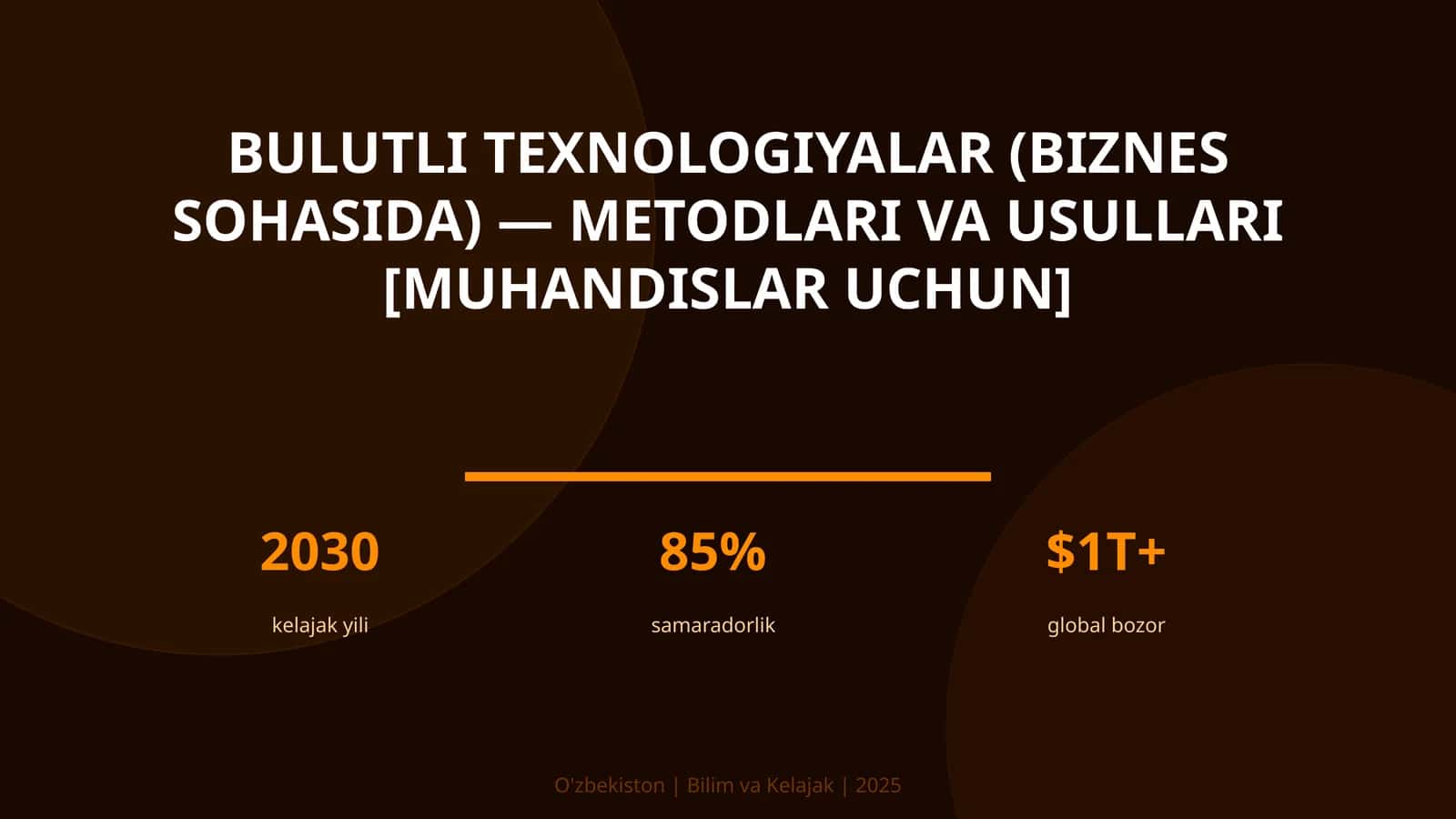 Bulutli texnologiyalar (biznes sohasida) — metodlari va usullari [muhandislar uchun]