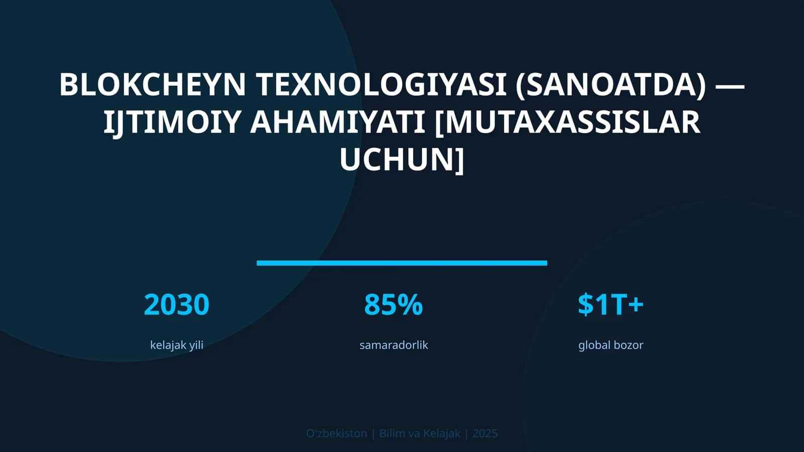 Blokcheyn texnologiyasi (sanoatda) — ijtimoiy ahamiyati [mutaxassislar uchun]