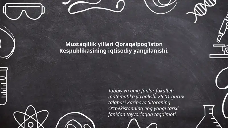 Oʻzbekistonning eng yangi tarixi fanidan taqdimoti