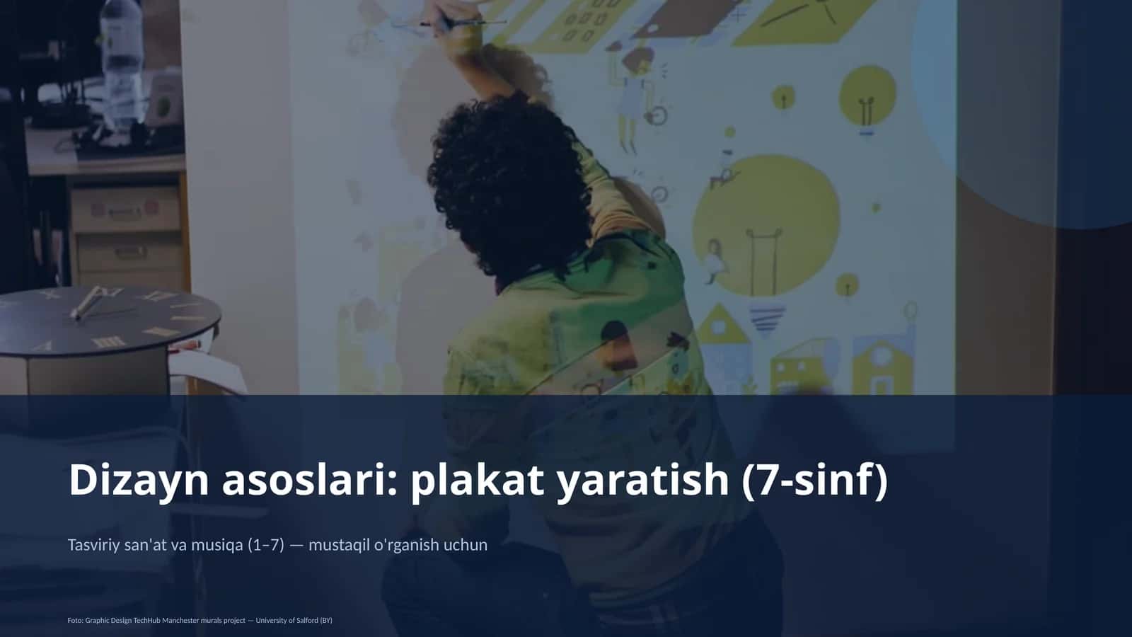 Dizayn asoslari: plakat yaratish (7-sinf)