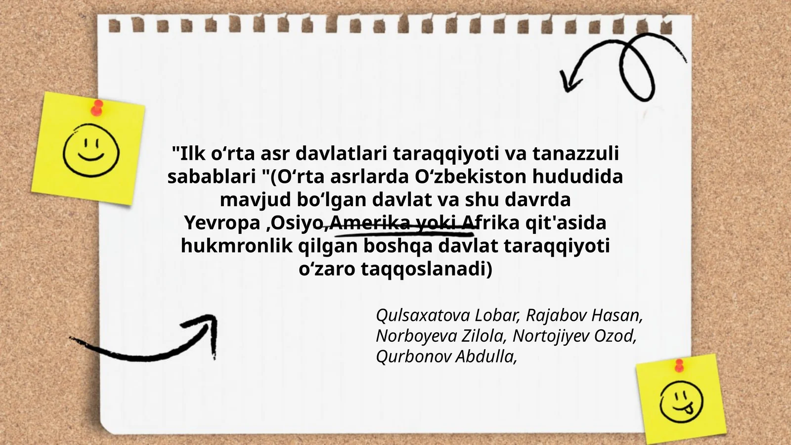 Ilk oʻrta asr davlatlari taraqqiyoti va tanazzuli sabablari