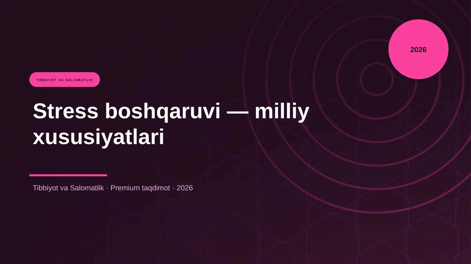 Stress boshqaruvi — milliy xususiyatlari
