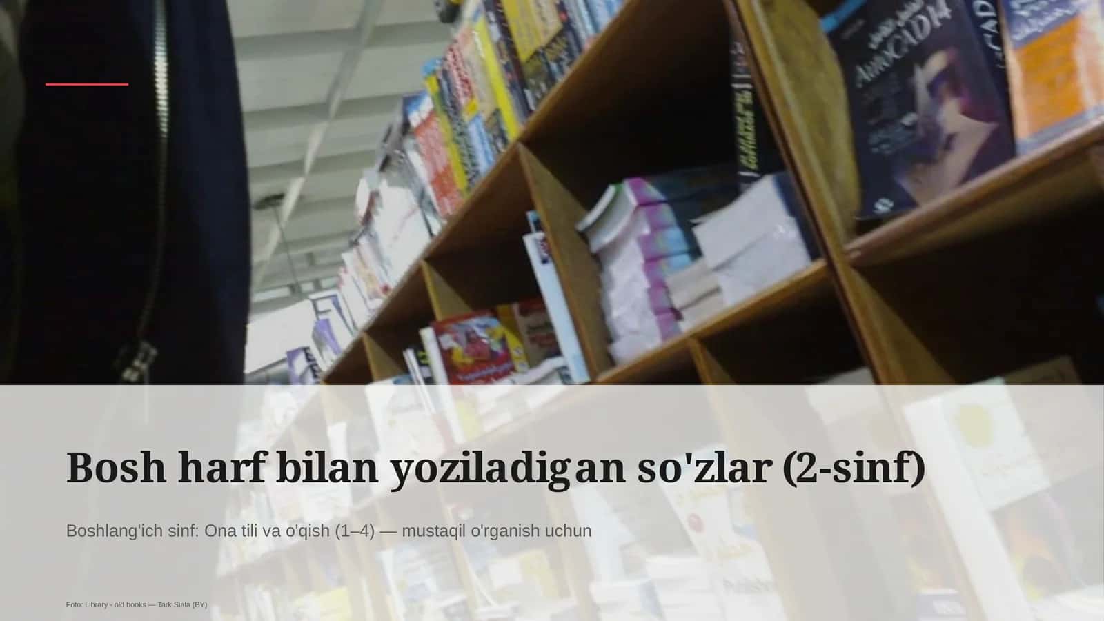 Bosh harf bilan yoziladigan so'zlar (2-sinf)