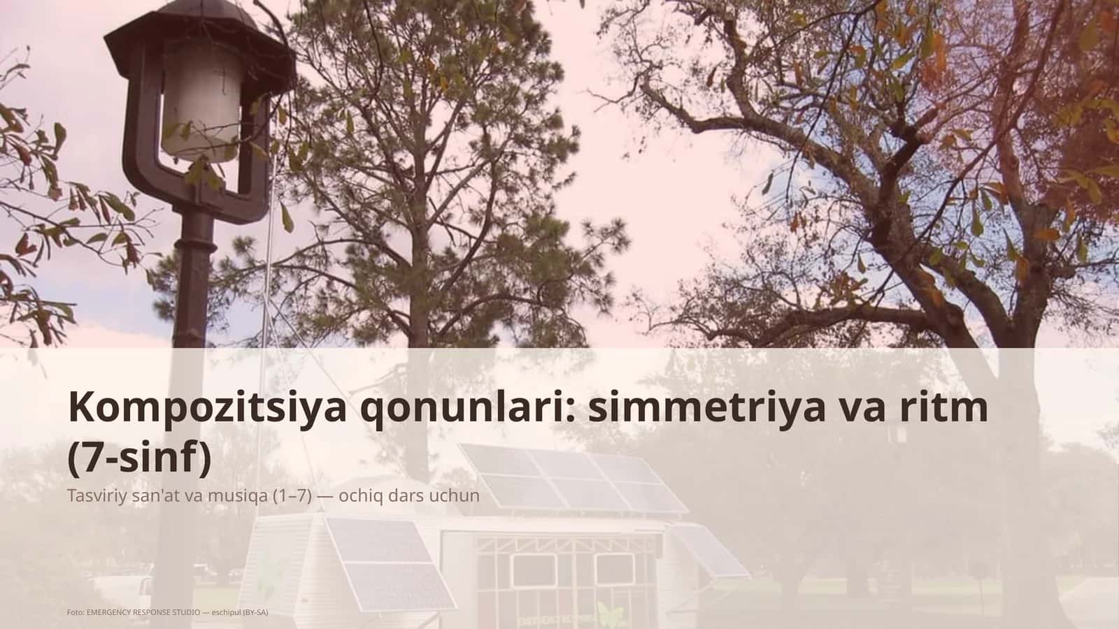 Kompozitsiya qonunlari: simmetriya va ritm (7-sinf)