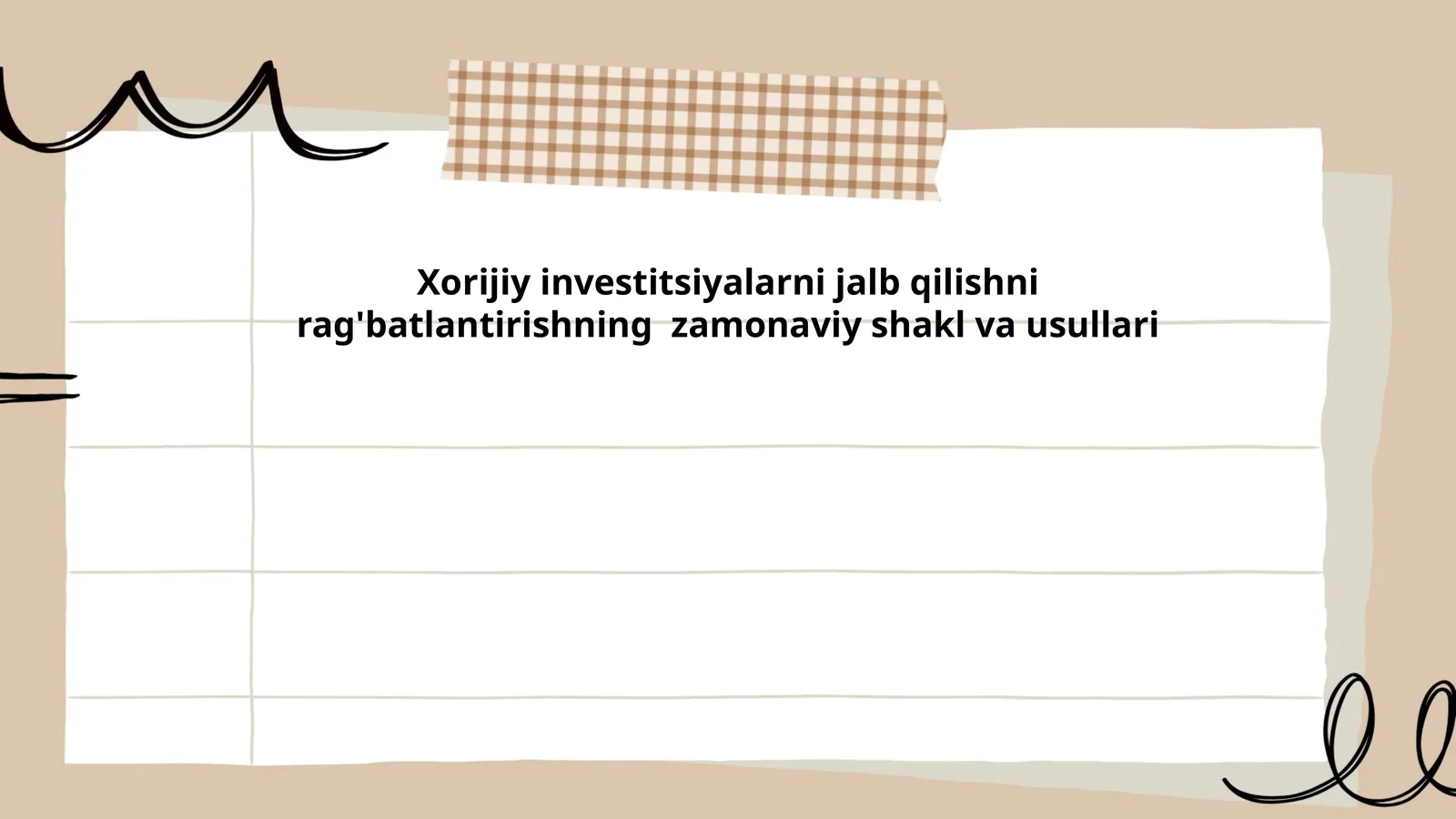 To'g'ridan-to'g'ri xorijiy investitsiyalarni jalb qilish strategiyalari