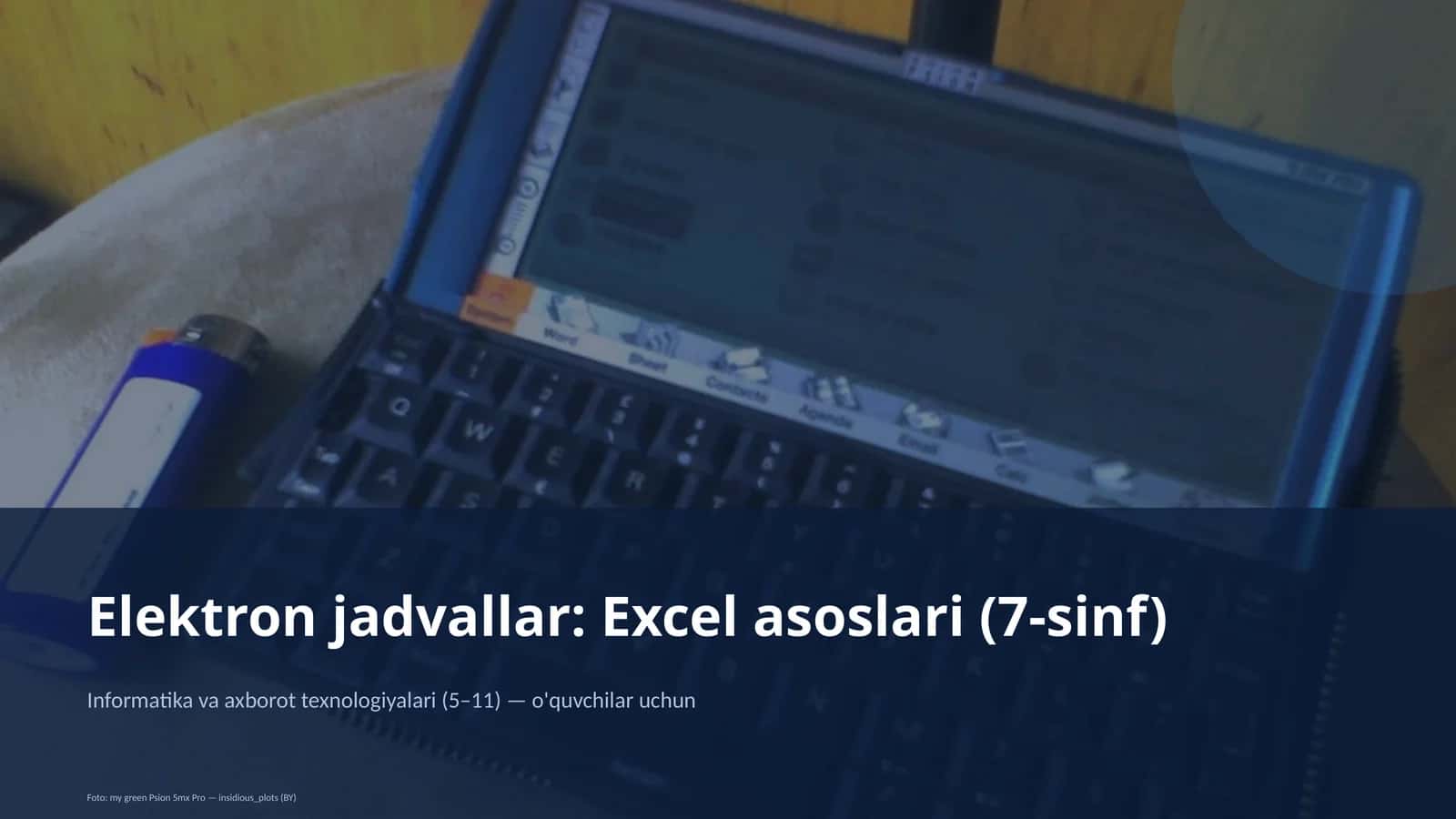 Elektron jadvallar: Excel asoslari (7-sinf)