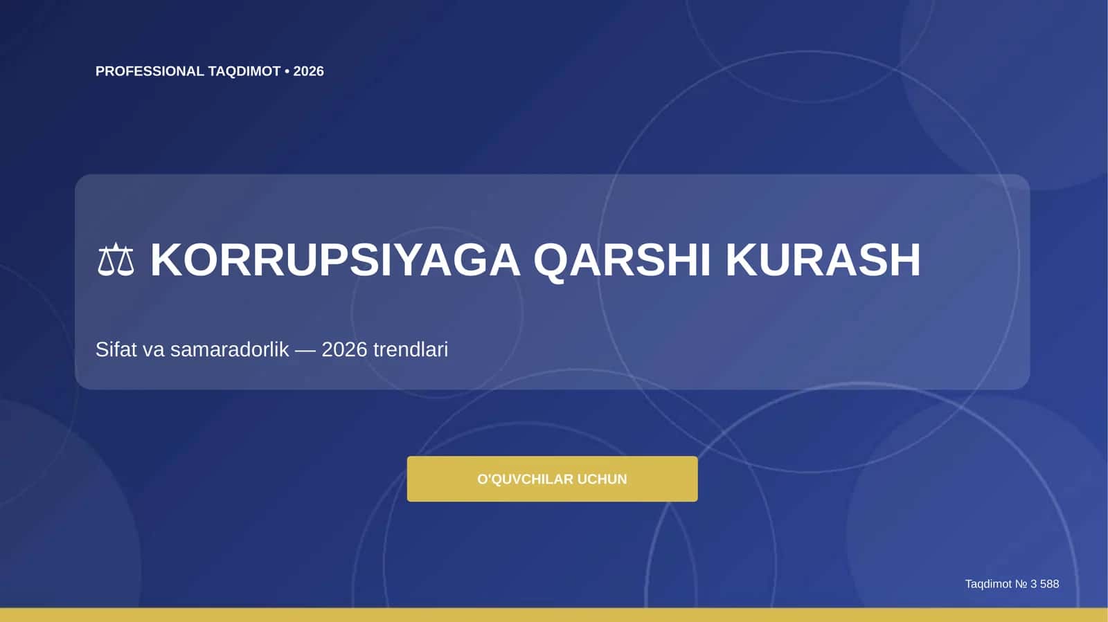 Korrupsiyaga qarshi kurash: sifat va samaradorlik (2026 trendlari)