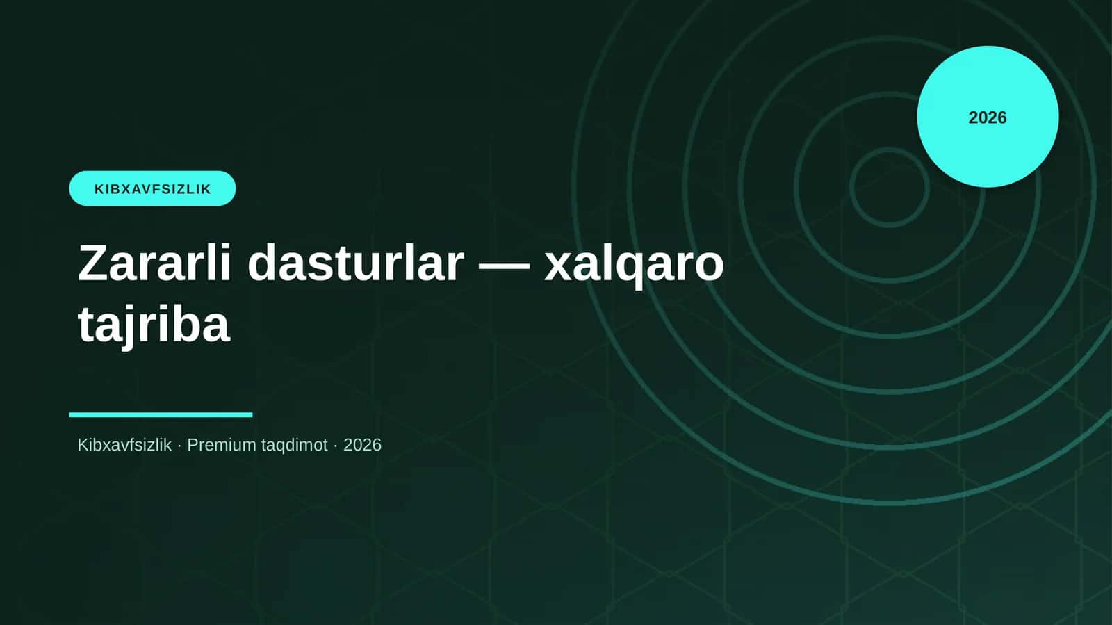Zararli dasturlar — xalqaro tajriba