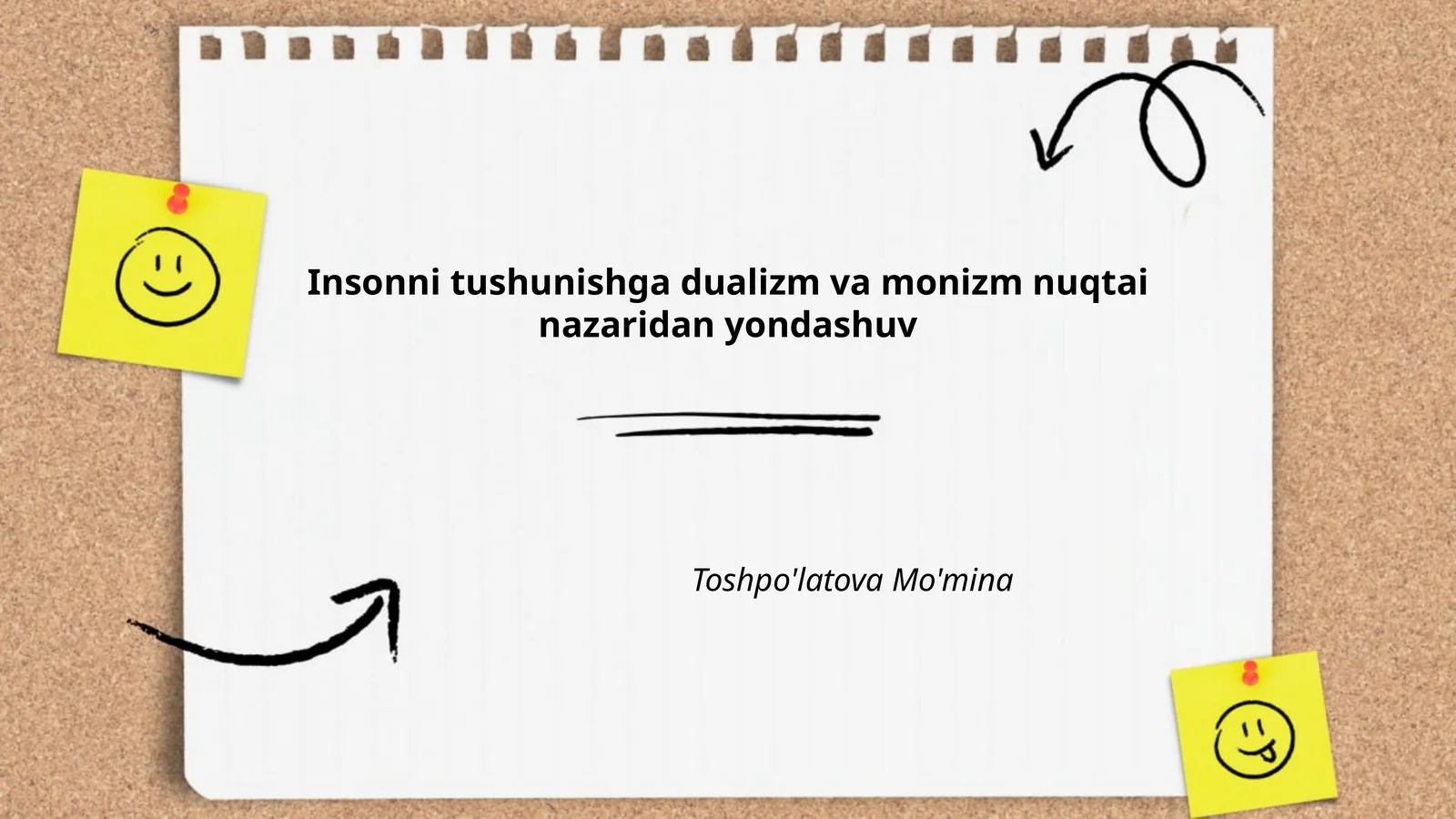 Insonni tushunishga dualizm va monizm nuqtai nazaridan yondashuv