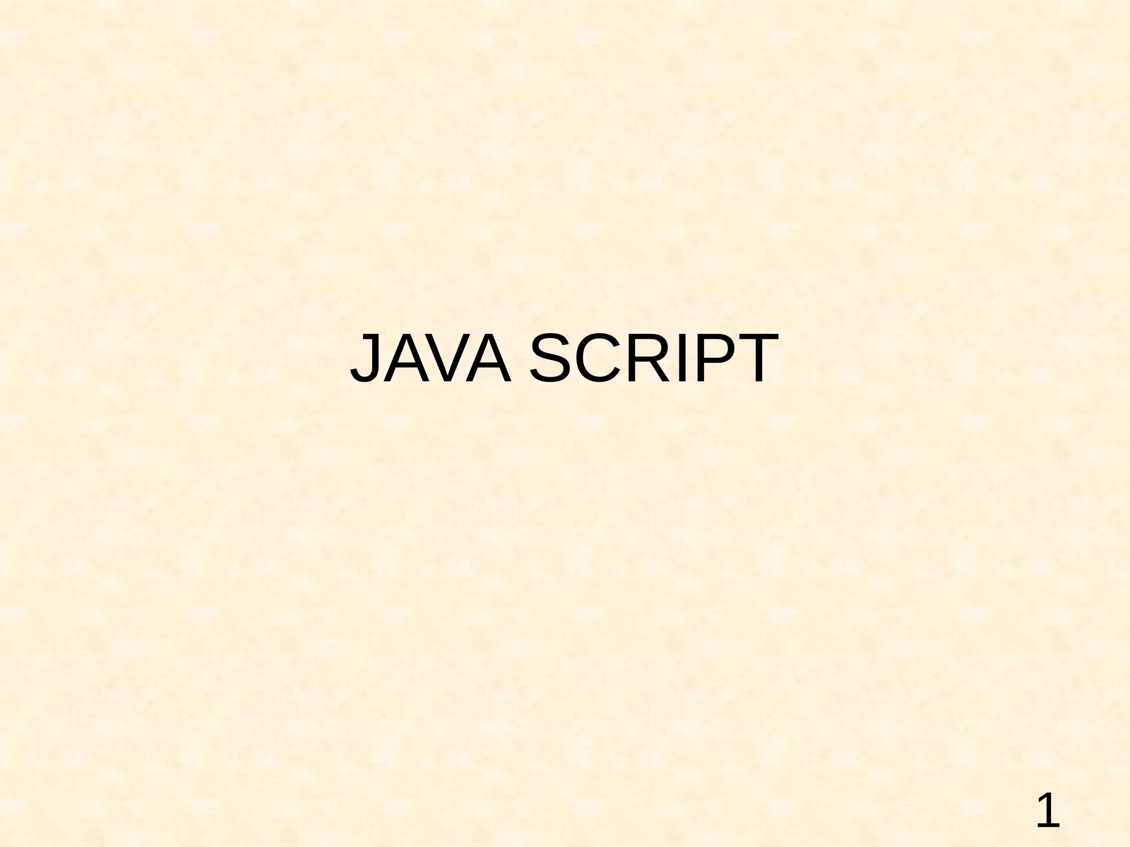 JAVA SCRIPT