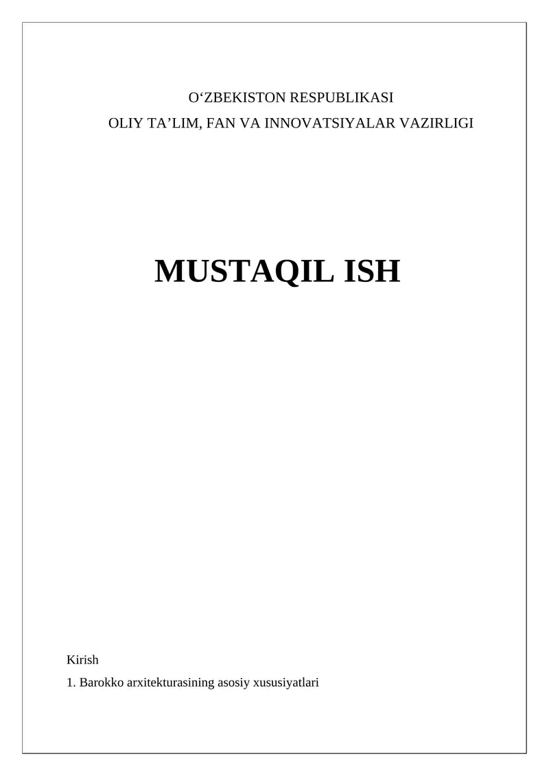 Barokko arxitekturasi