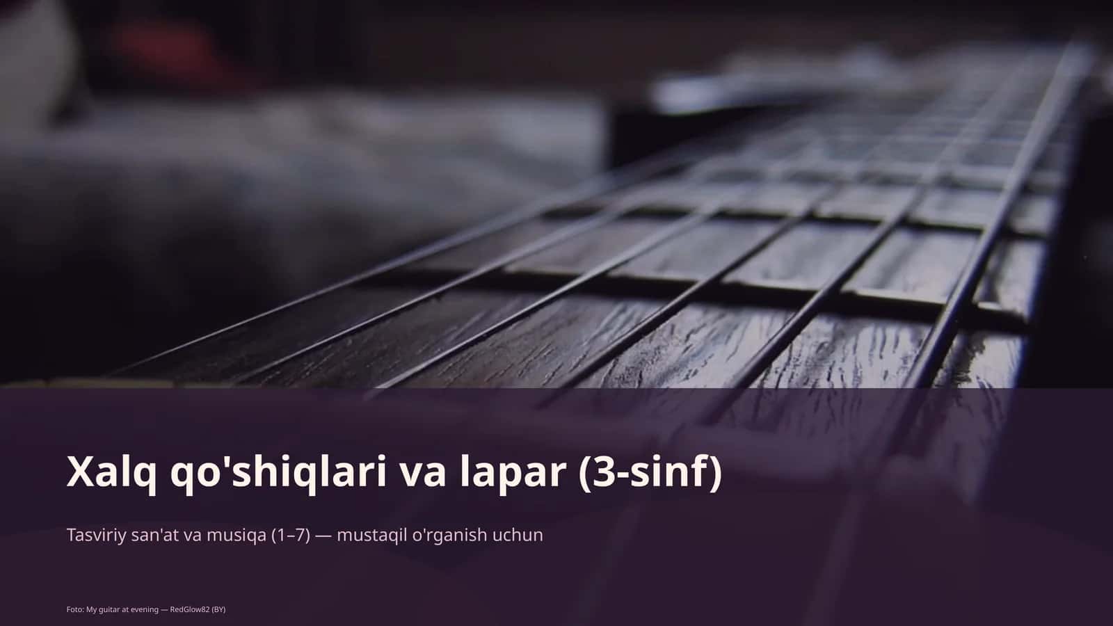 Xalq qo'shiqlari va lapar (3-sinf)