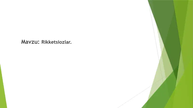Rikketsiozlar