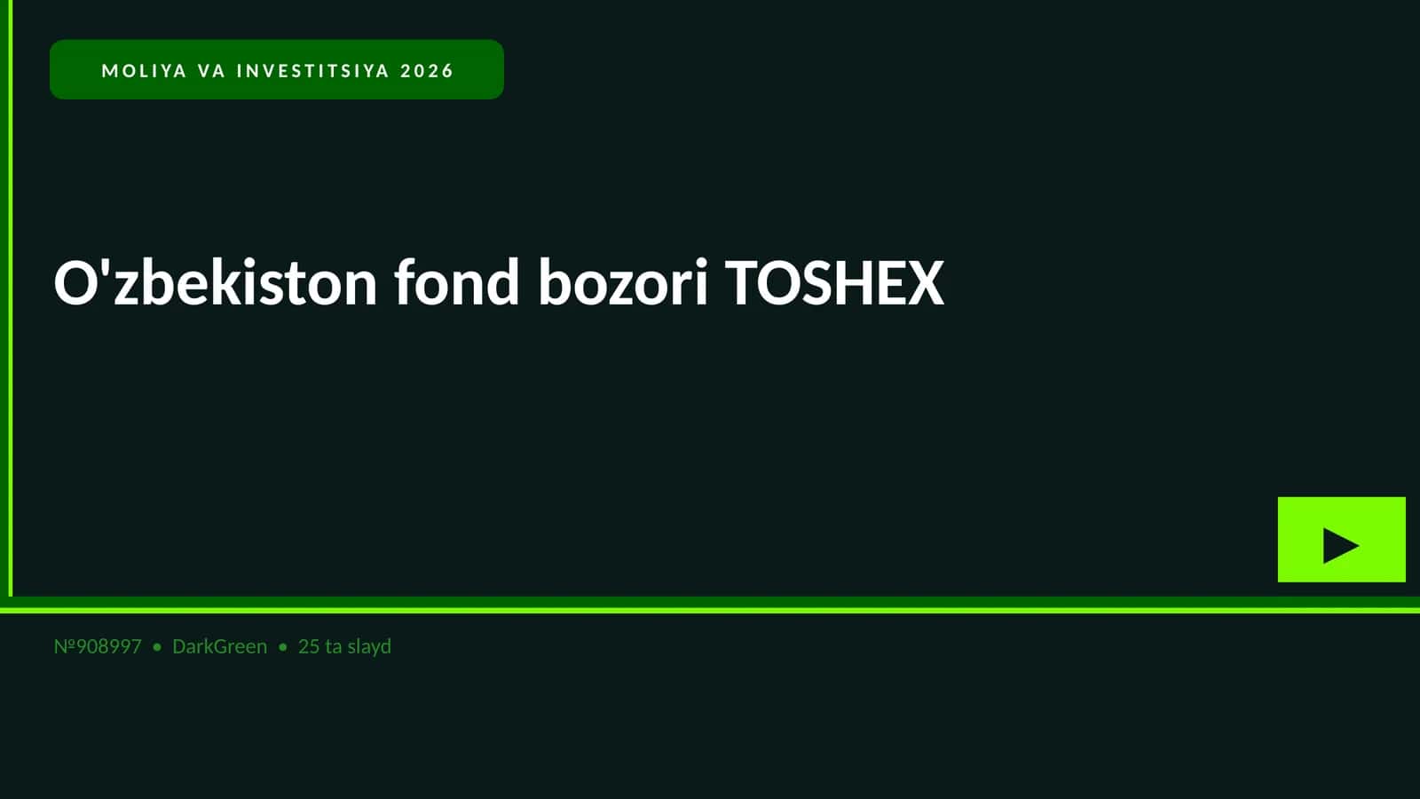 O'zbekiston fond bozori TOSHEX