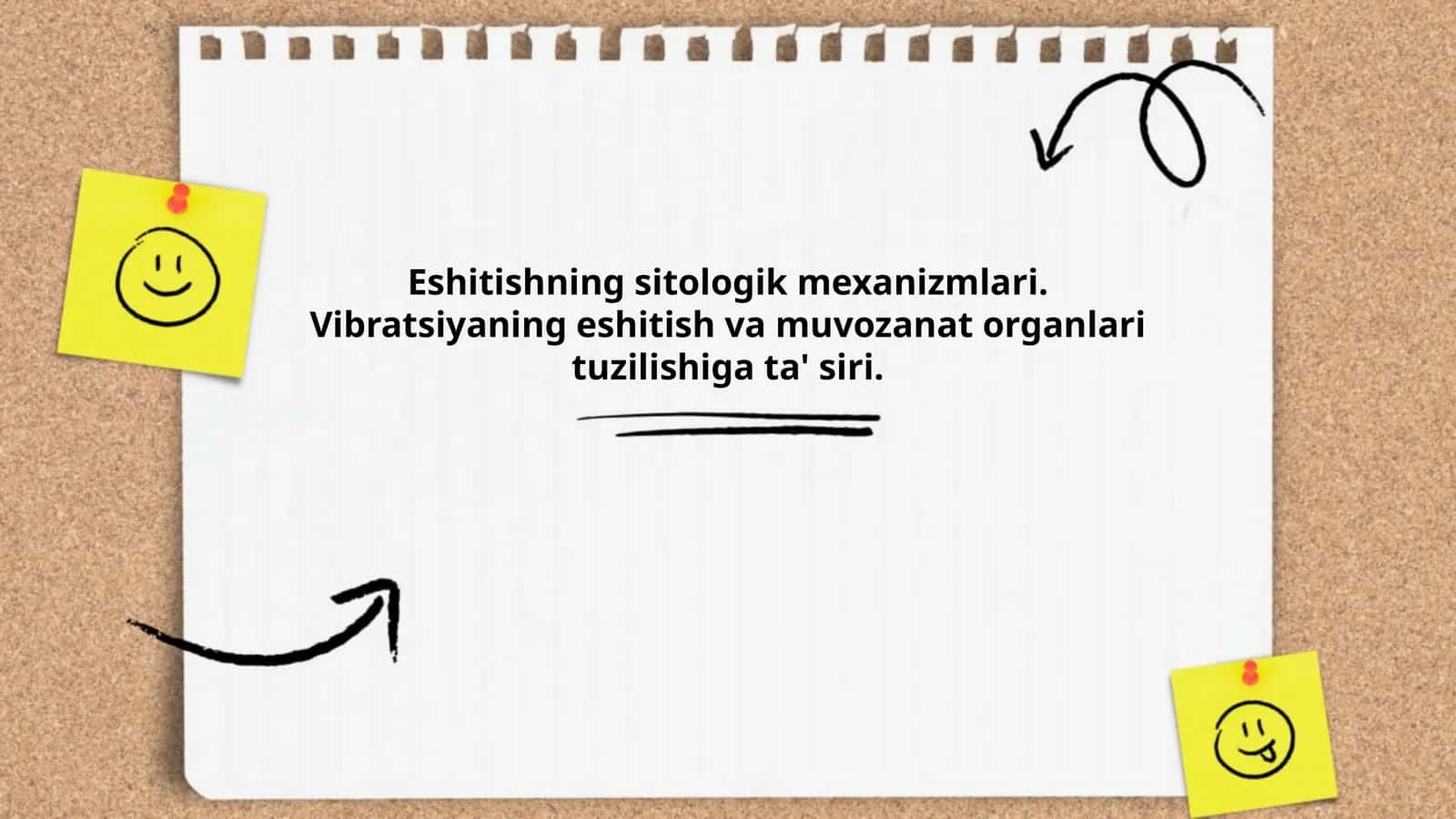 Eshitishning sitologik mexanizmlari. Vibratsiyaning eshitish va muvozanat organlari tuzilishiga ta'siri