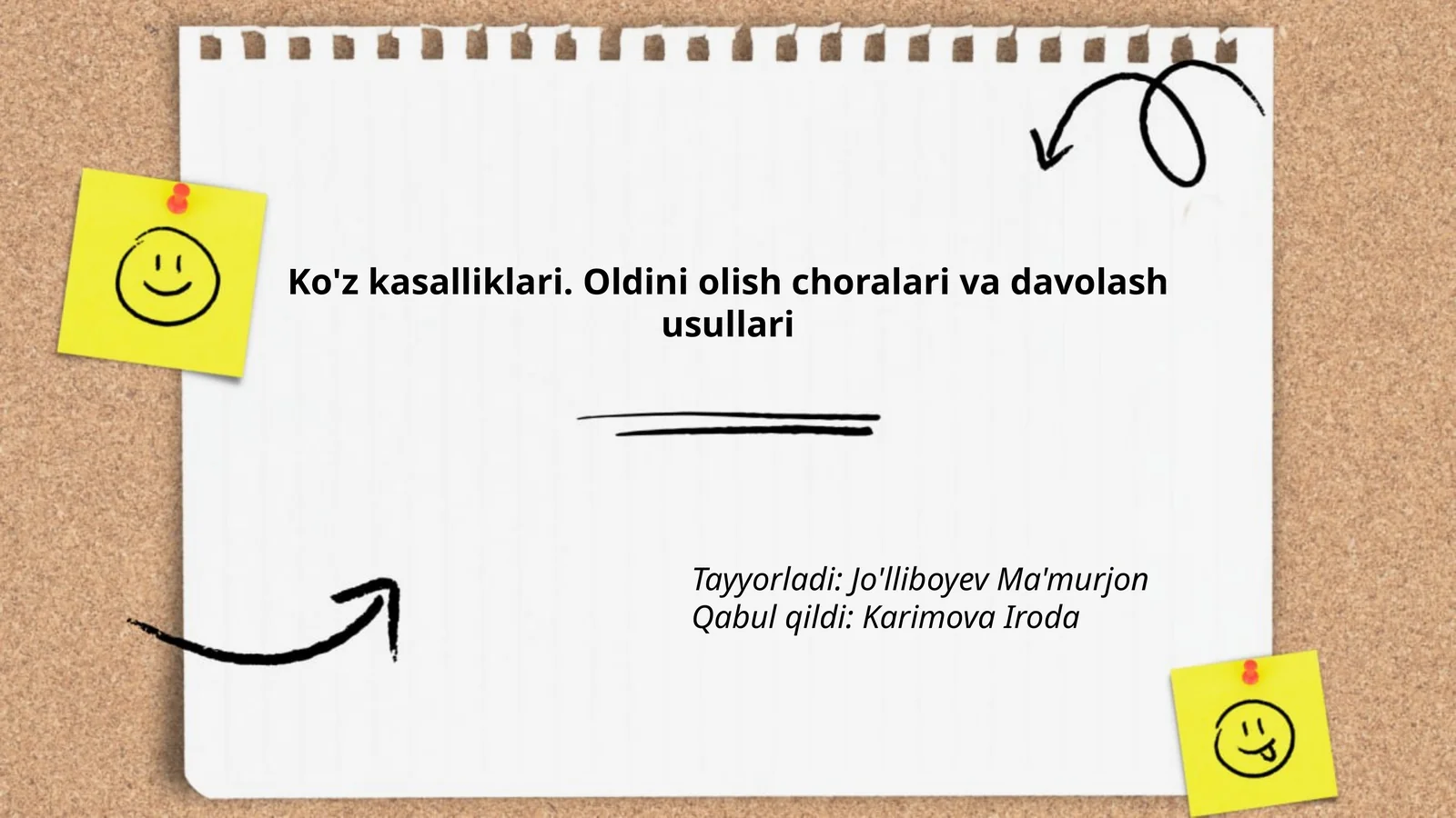 Ko'z kasalliklari. Oldini olish choralari va davolash usullari