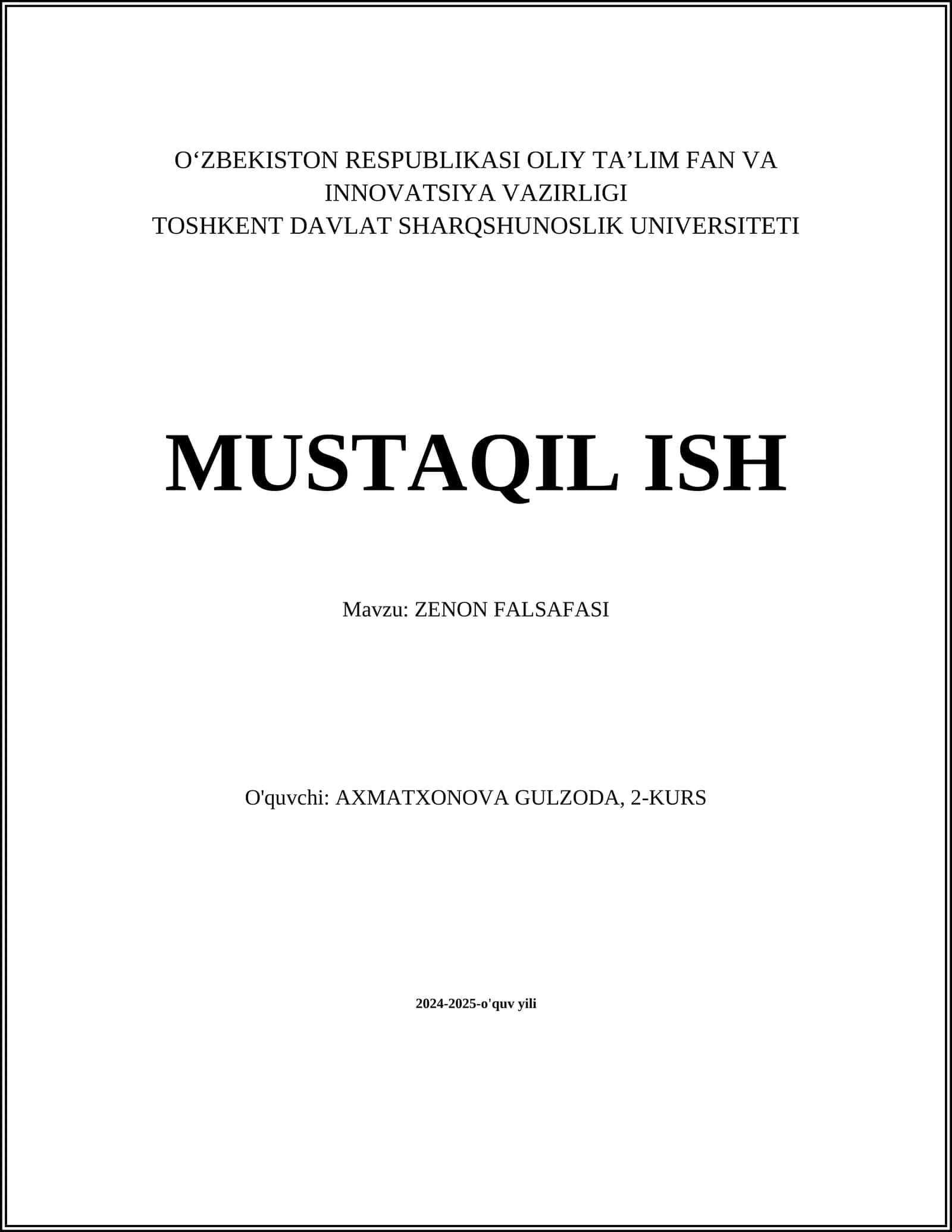 ZENON FALSAFASI