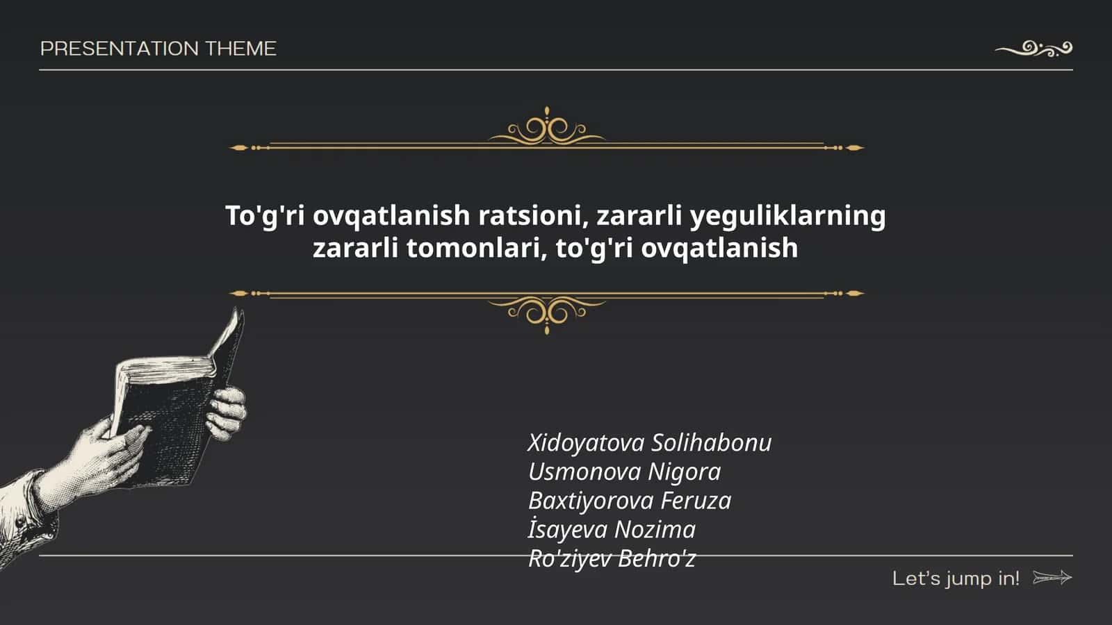 To'g'ri ovqatlanish