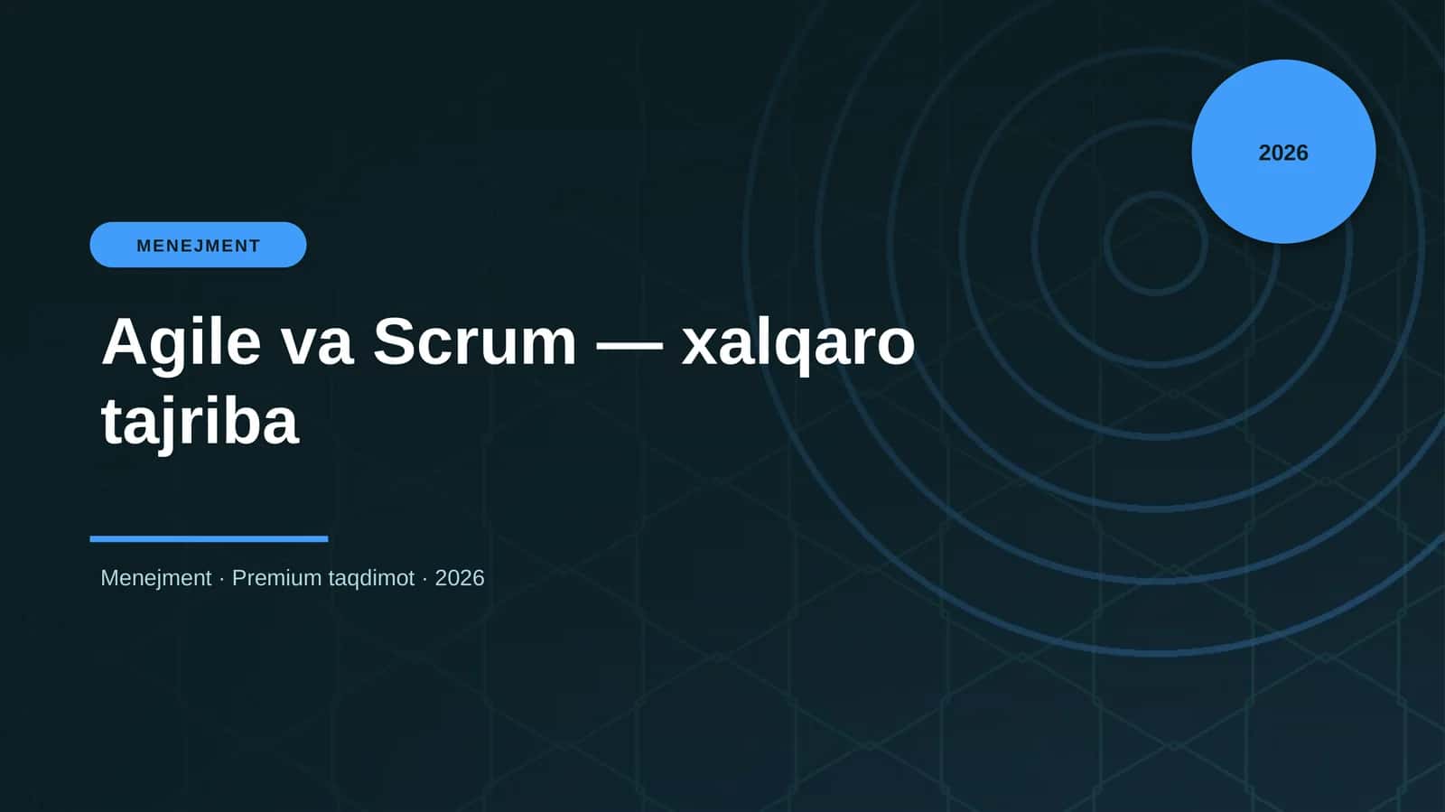 Agile va Scrum — xalqaro tajriba