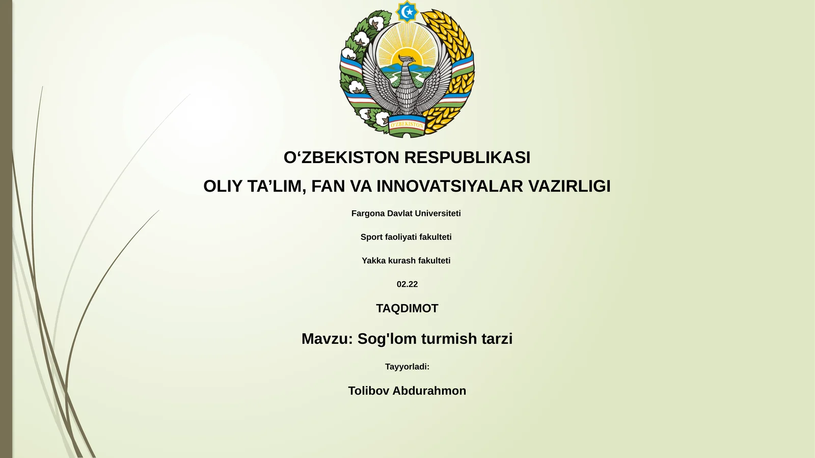 Sog'lom turmish tarzi