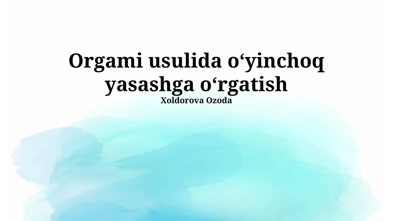 Oʻyinchoq yasash