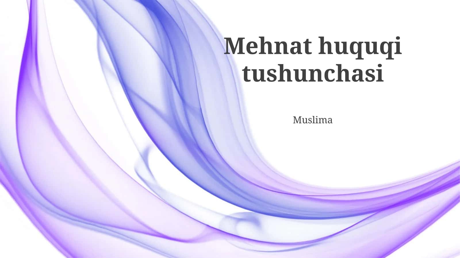 Mehnat huquqi tushunchasi