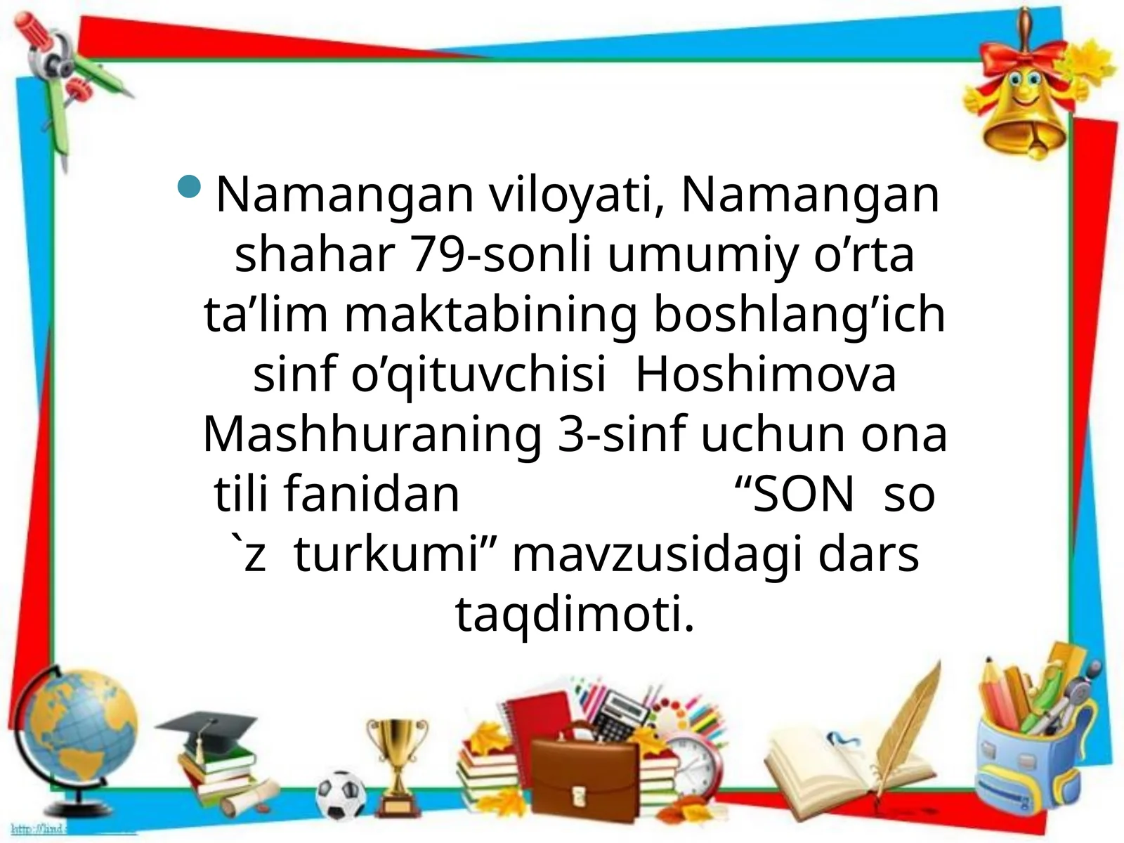 "SON so `z turkumi" dars taqdimoti