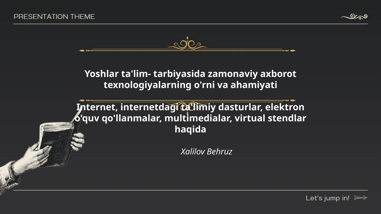 Yoshlar ta'lim- tarbiyasida zamonaviy axborot texnologiyalarning o'rni va ahamiyati