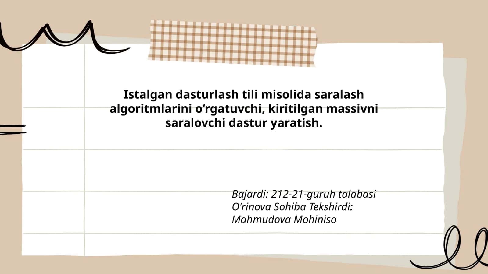 Saralash algoritmlari