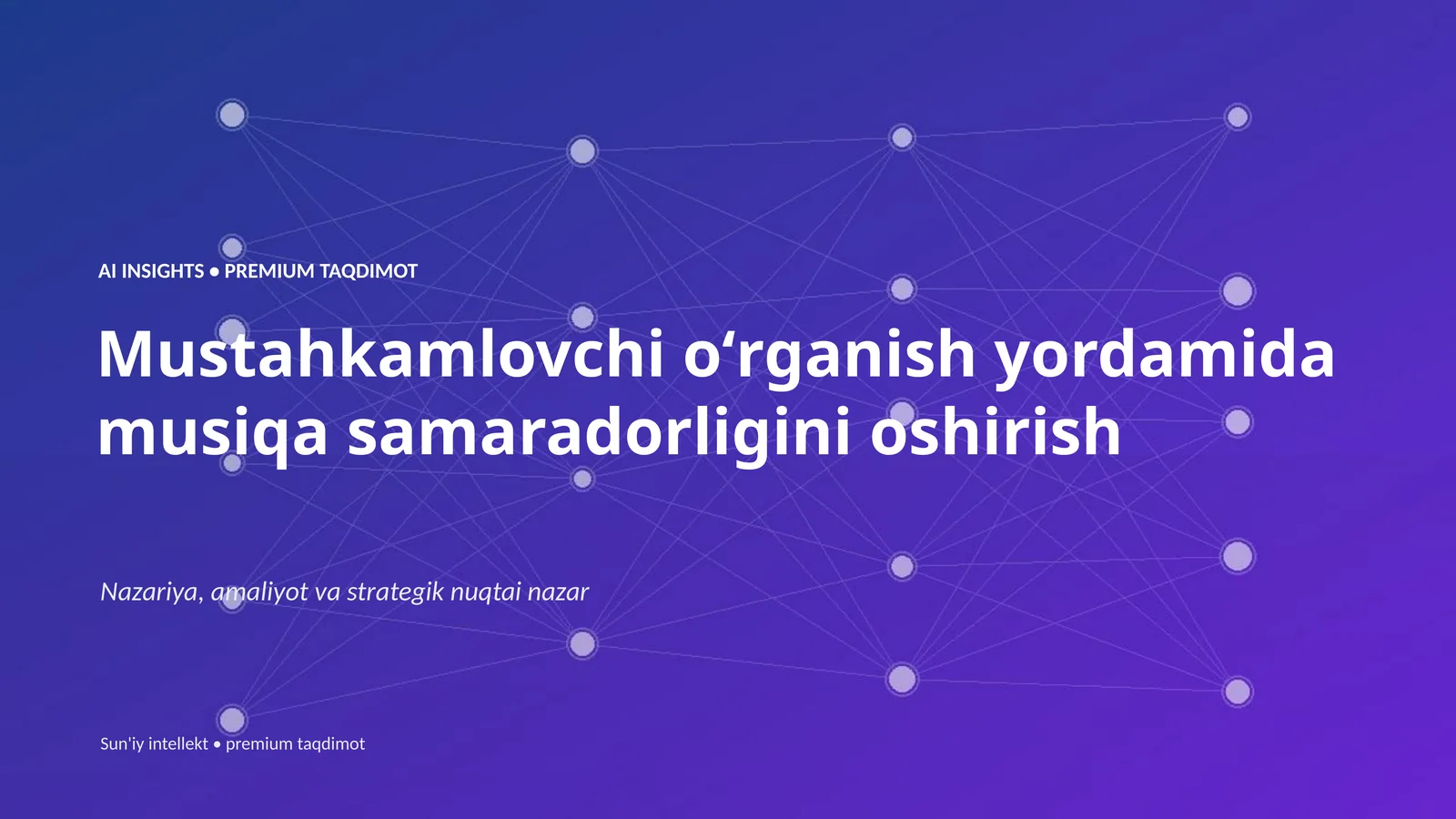 AI INSIGHTS • PREMIUM TAQDIMOT